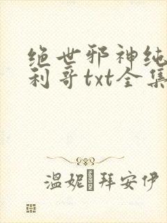 绝世邪神纯情犀利哥txt全集下载