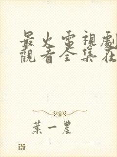 最火电视剧免费观看全集在线播放