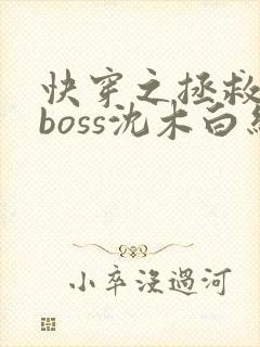 快穿之拯救黑化boss沈木白结局