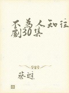 不为人知往事短剧30集