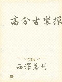 高分古装探案剧