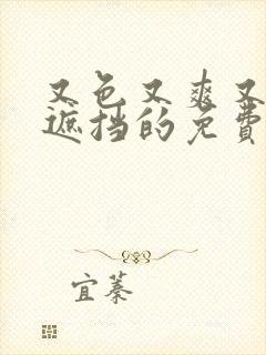 又色又爽又黄无遮挡的免费观看