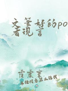 文笔好的po作者现言