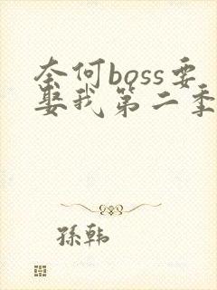 奈何boss要娶我第二季在线观看