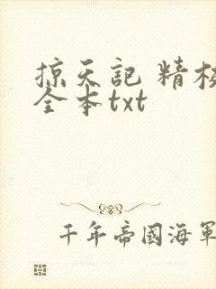 掠天记 精校版全本txt