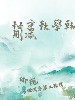 秘密教学韩漫未删减