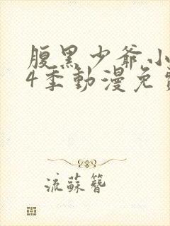 腹黑少爷小甜妻4季动漫免费