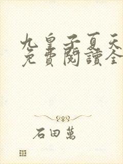 九皇子夏天小说免费阅读全文无弹窗