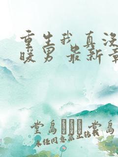 重生我真没想当暖男 最新章节