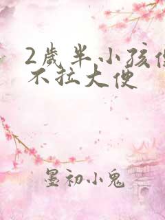 2岁半小孩便秘不拉大便