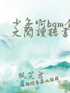 少年啊bgm全文阅读听书