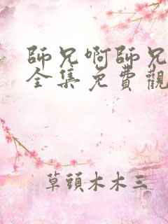 师兄啊师兄动漫全集免费观看高清版