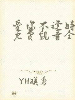 爱你不逢时短剧免费观看全集在线播放