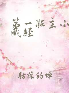第一版主小说网藏经