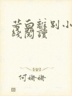 若白离别小说在线阅读