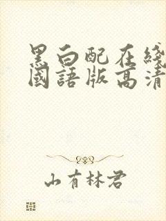 黑白配在线观看国语版高清