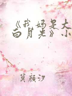《我妈是大佬的白月光》小说