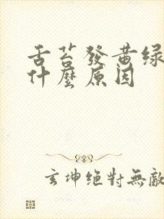 舌苔发黄绿厚是什么原因