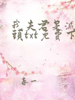 我夫君是灭世魔头txt免费下载小说