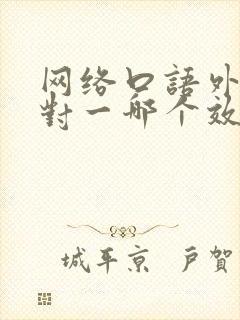 网络口语外教一对一哪个效果好