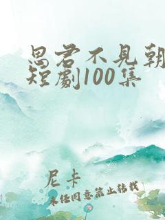 思君不见朝与暮短剧100集