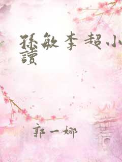 孙敏李超小说阅读