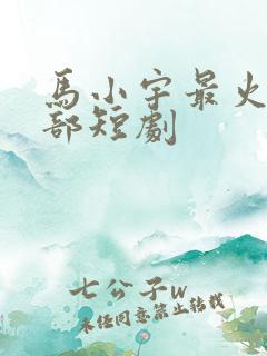 马小宇最火的十部短剧