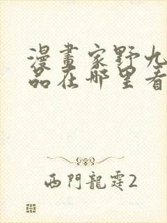 漫画家野九的作品在哪里看