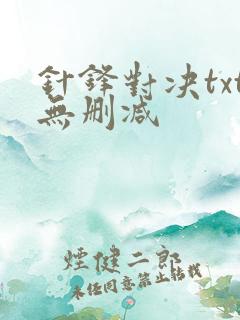 针锋对决txt无删减