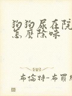 狗狗尿在院子里怎么除味