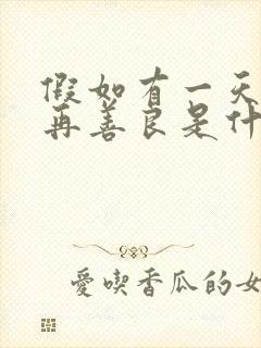 假如有一天我不再善良是什么歌曲