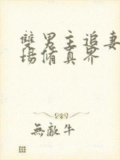 双男主追妻火葬场修真界