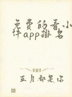 免费的看小说软件app排名