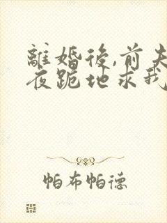 离婚后,前夫雨夜跪地求我复婚免费阅读