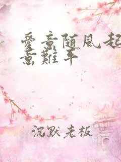 爱意随风起风止意难平