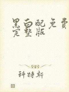 黑白配免费观看完整版