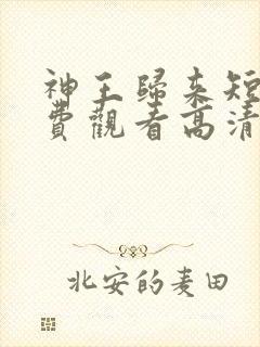 神王归来短剧免费观看高清