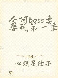 奈何boss要娶我第一季哪里可以看