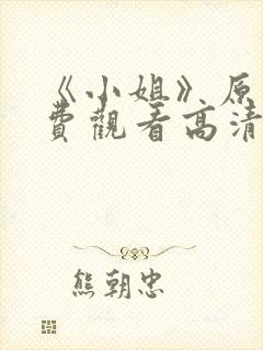 《小姐》原版免费观看高清