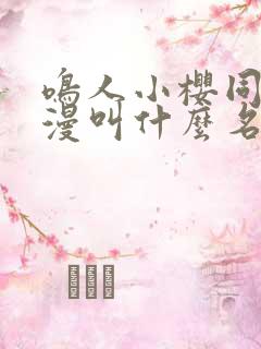 鸣人小樱同人动漫叫什么名字