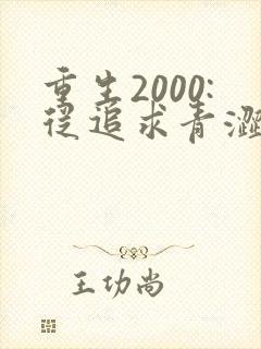重生2000:从追求青涩校花同桌开始最新版