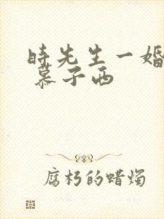 时先生一婚到底 慕子西