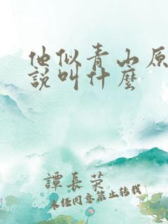 他似青山原著小说叫什么