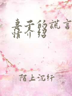 妻子的谎言1剧情介绍