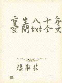 重生八十年代有空间txt全文下载