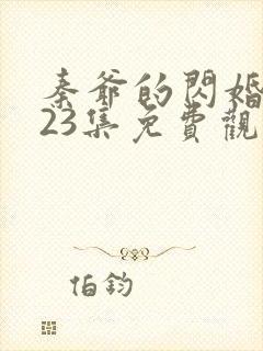 秦爷的闪婚短剧23集免费观看