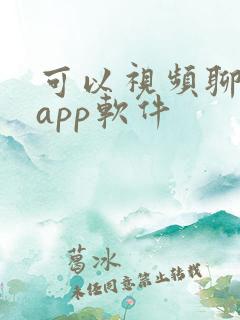 可以视频聊天的app软件