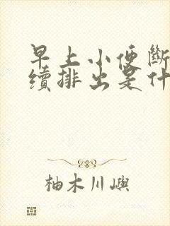 早上小便断断续续排出是什么原因