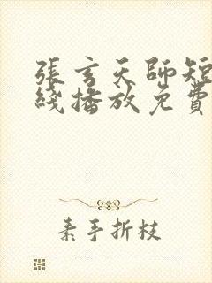 张玄天师短剧在线播放免费