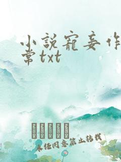 小说宠妾作死日常txt